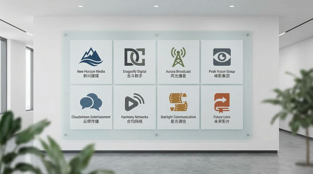 丝袜写真合作影视品牌Logo墙